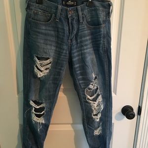 Ripped boyfriend jeans